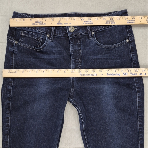 Lee Riders Shape Illusions jeans women's 16 Long Blackened wash Slim Boot mid - Picture 5 of 12